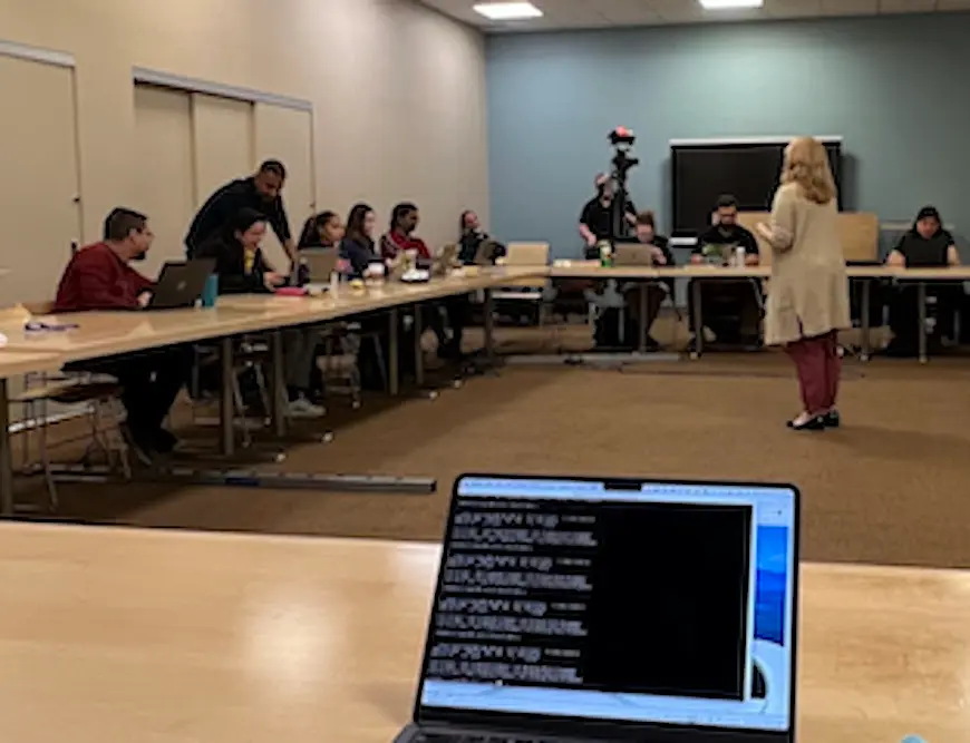 Rachel Lombardi during her presentation.