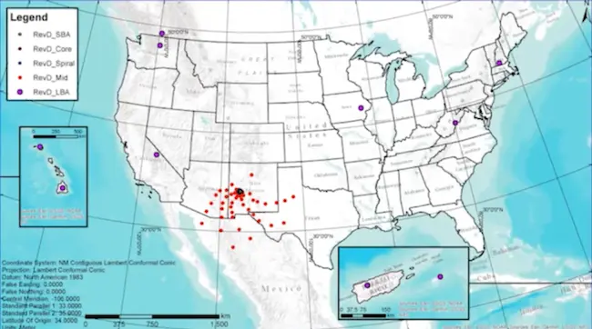The ngVLA will be spread out over the southwest United States and Mexico.